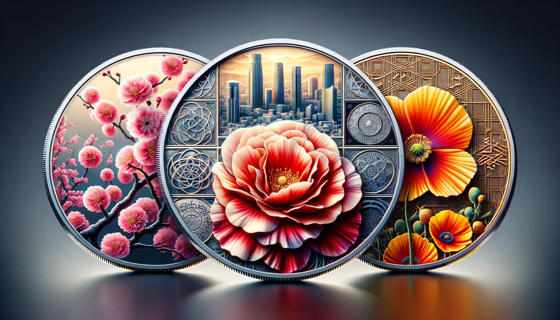 Modern Coin Designs Featuring Iconic Floral Motifs