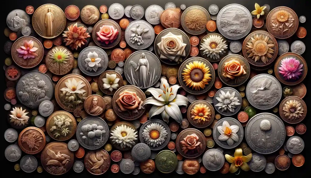 Symbolism of Flowers on Coins and Medals