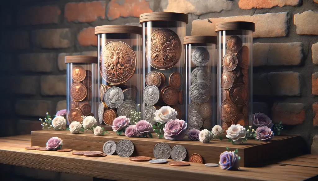 Creative Display Ideas for Coins with Floral Designs