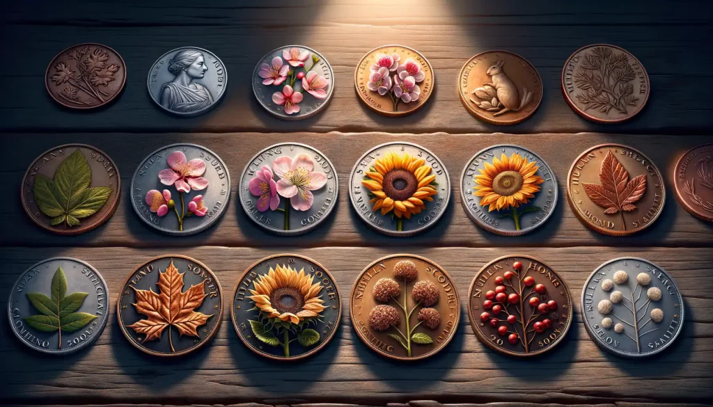 Notable Coins Showcasing Seasonal Flowers