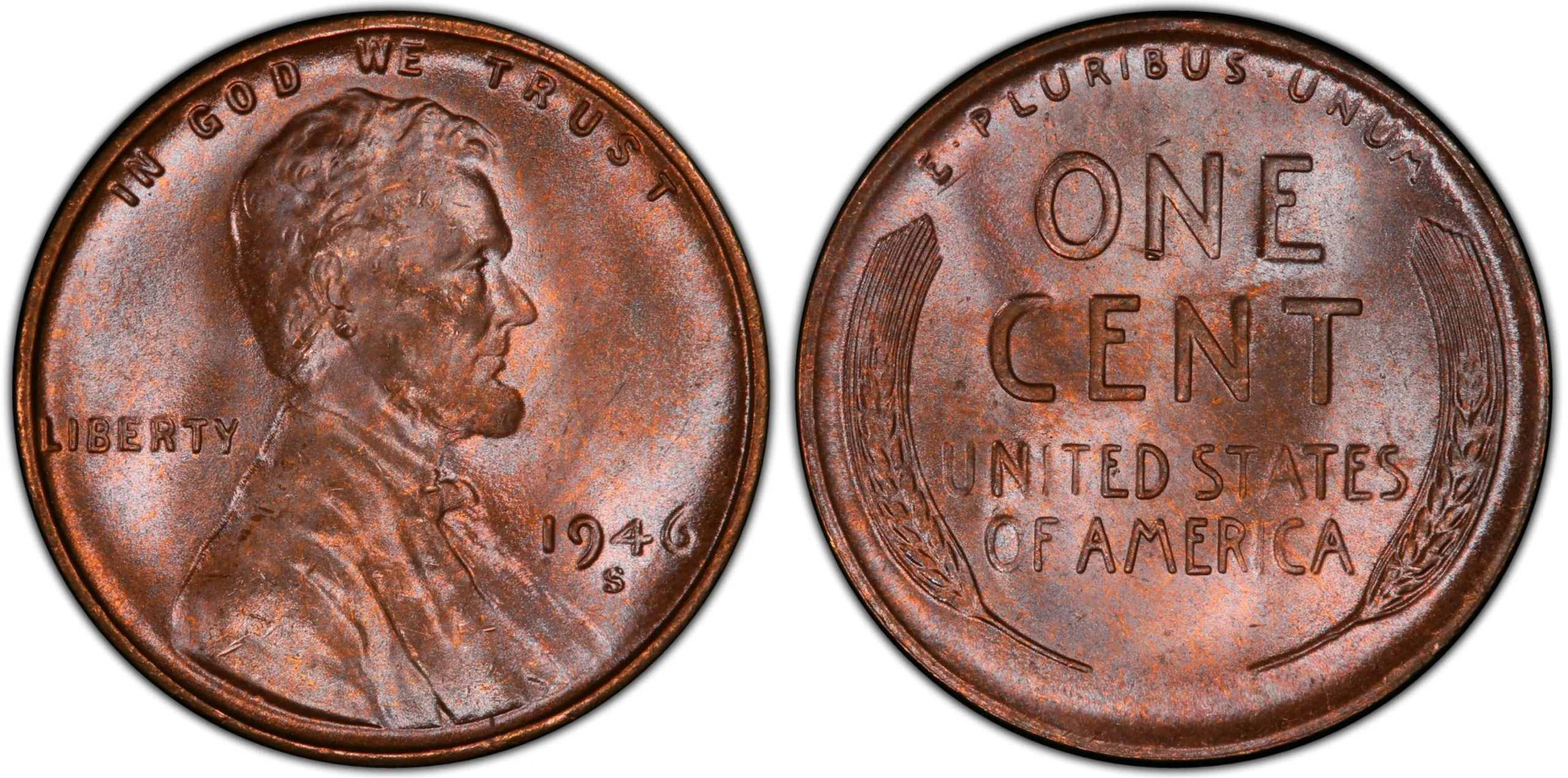 1946 S Wheat Penny Brown